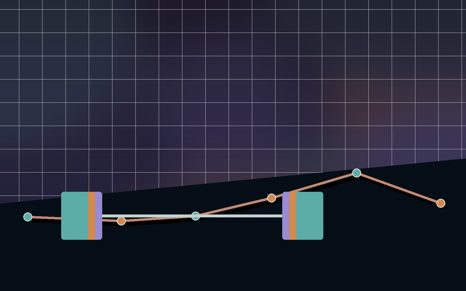 Exercise-focused strength scene with barbell and workout route markers.