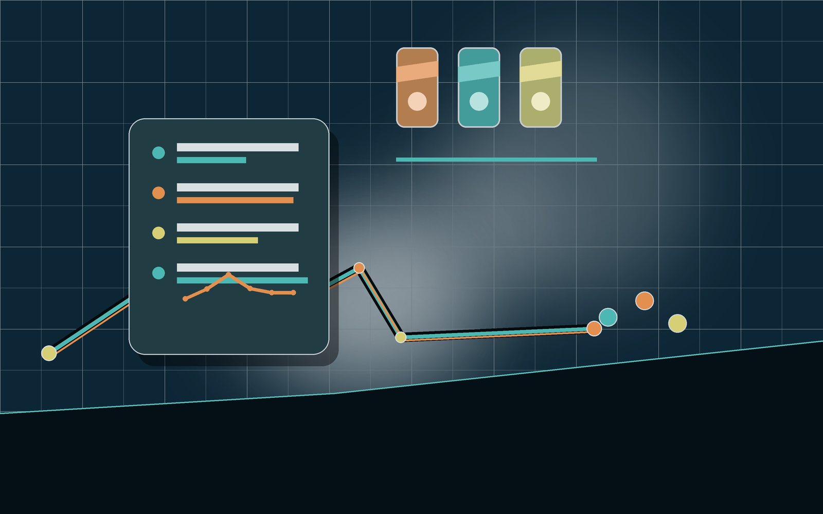 Gel tracking dashboard with nutrition packets and workout trend cards.