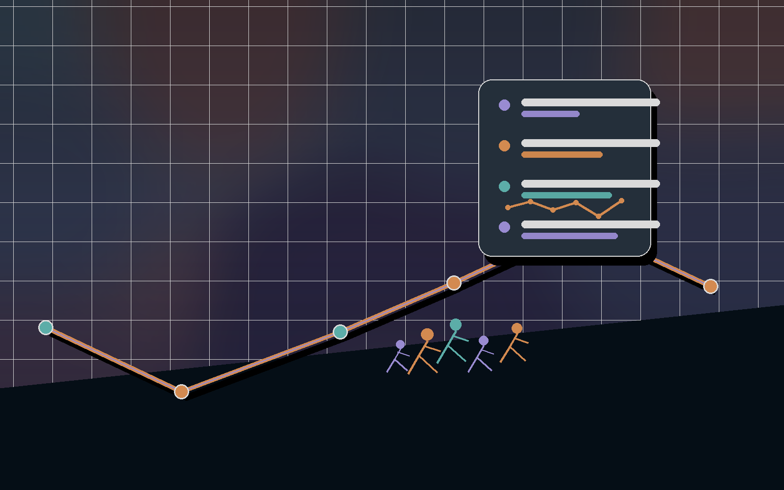 Marathon plan upgrade-limit scene with runners and route markers.