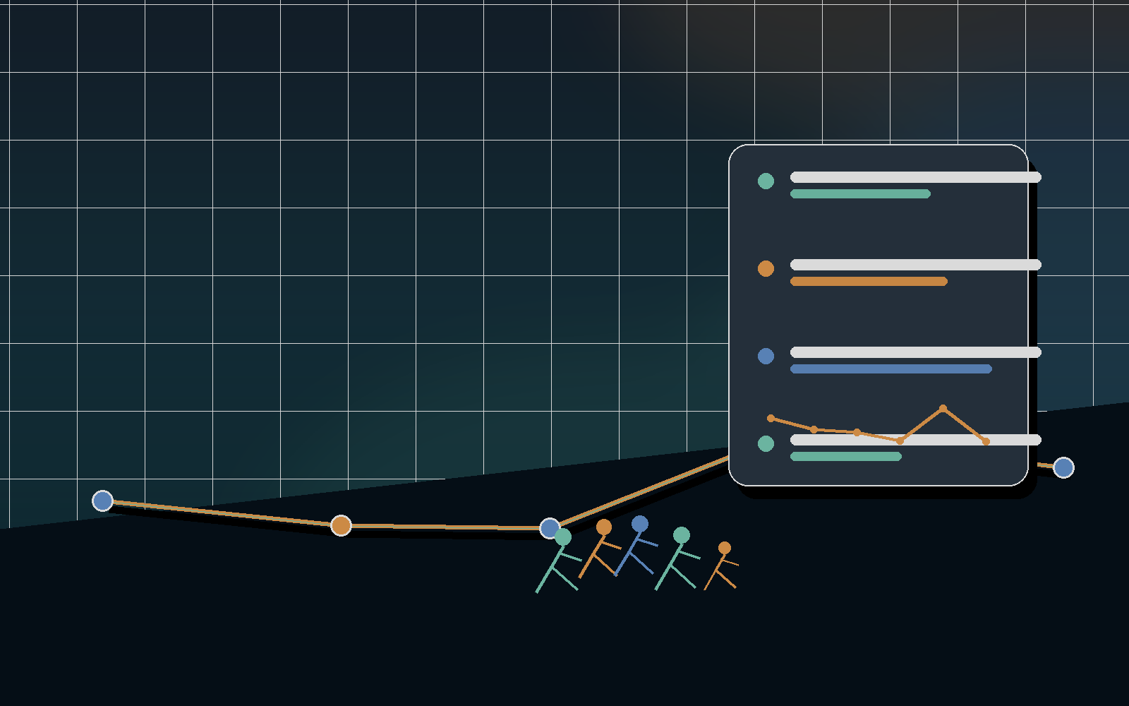 Missed-session adjustment dashboard with plan and load trend cards.