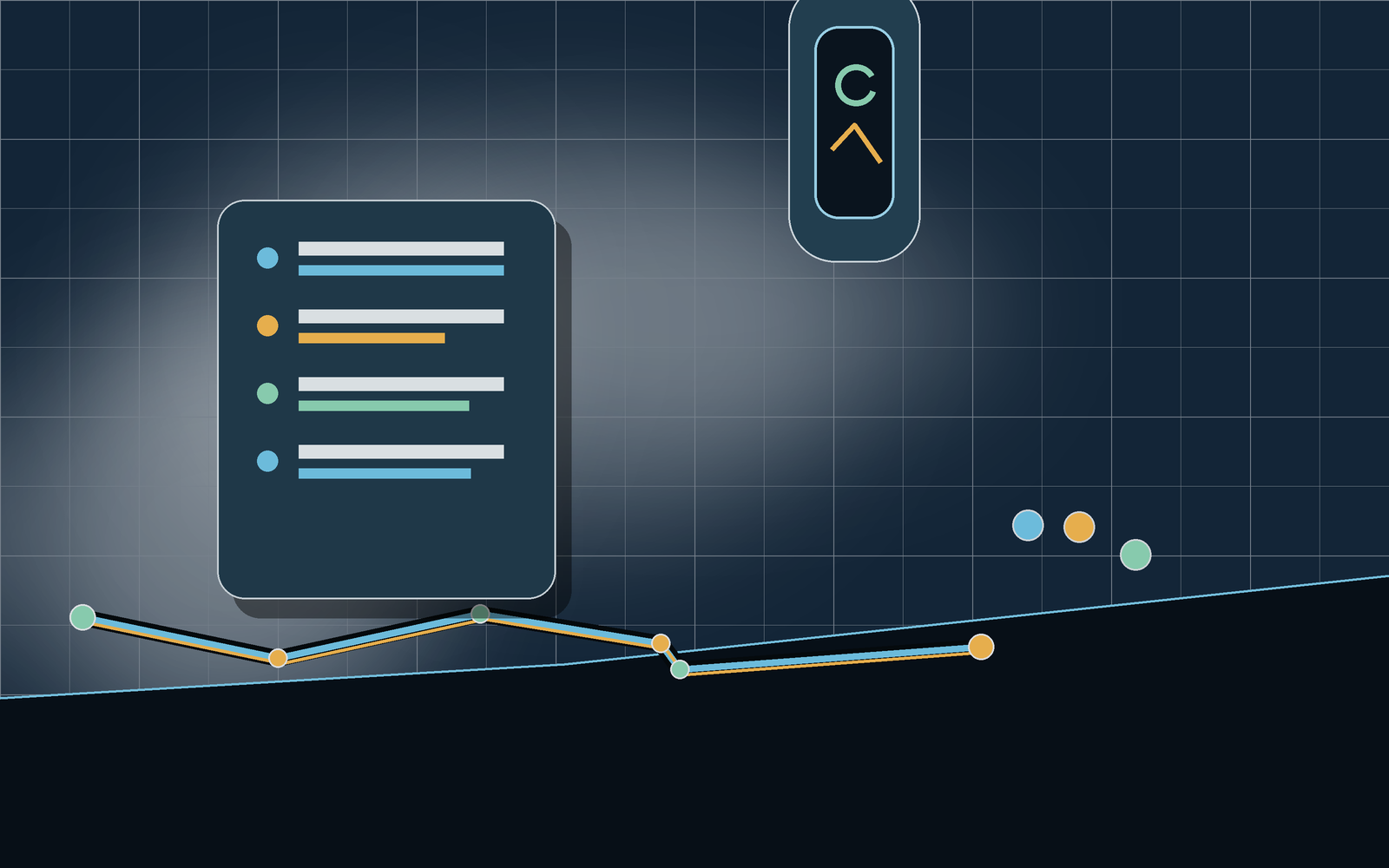 Mobile training dashboard with phone and watch workout cards.