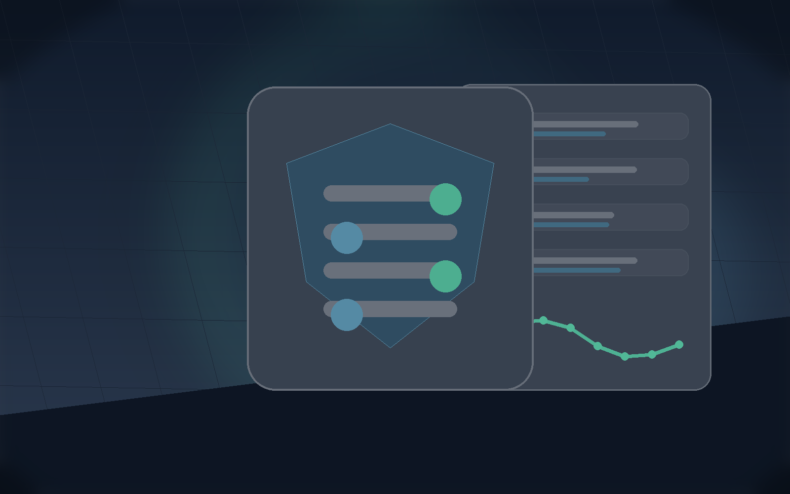 Privacy-aware training dashboard with consent controls and trend cards.