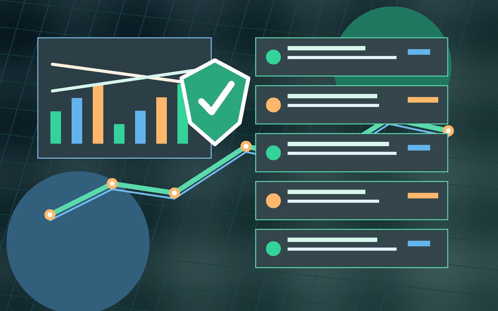 Secure AI training app hero scene with privacy shield, route line, and workout planning cards.