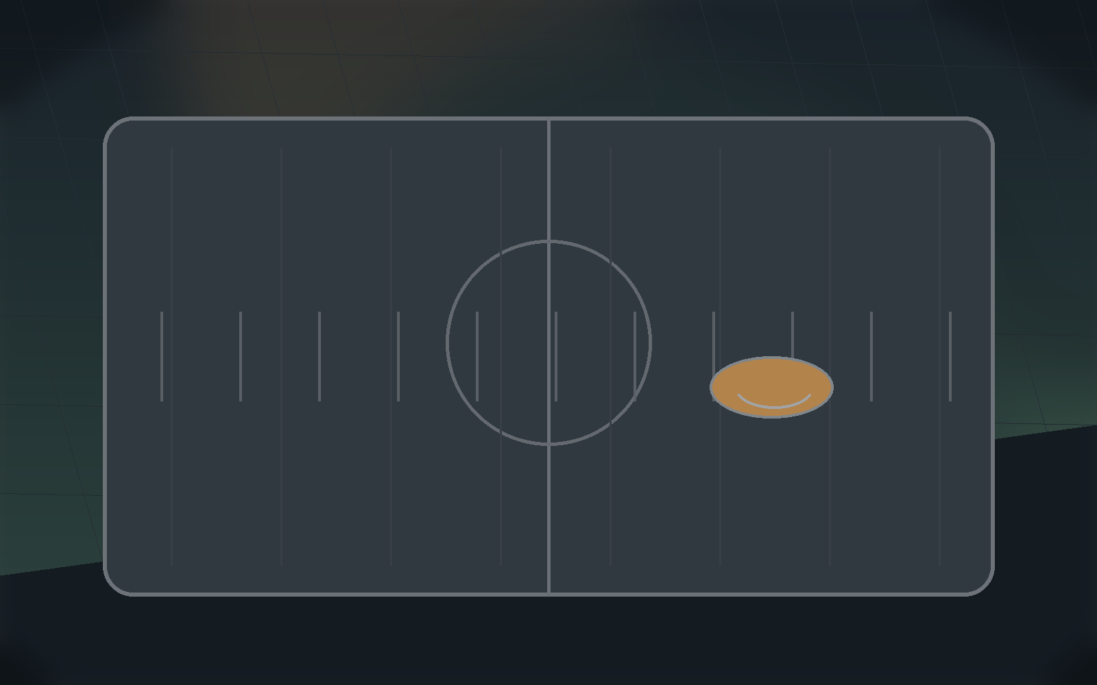 Football offseason scene with field hash marks and a football.