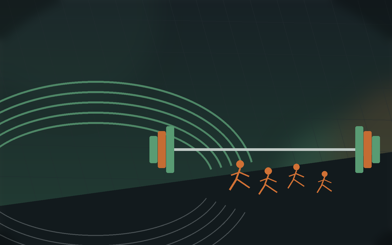 Running track scene paired with barbell work for hybrid training balance.