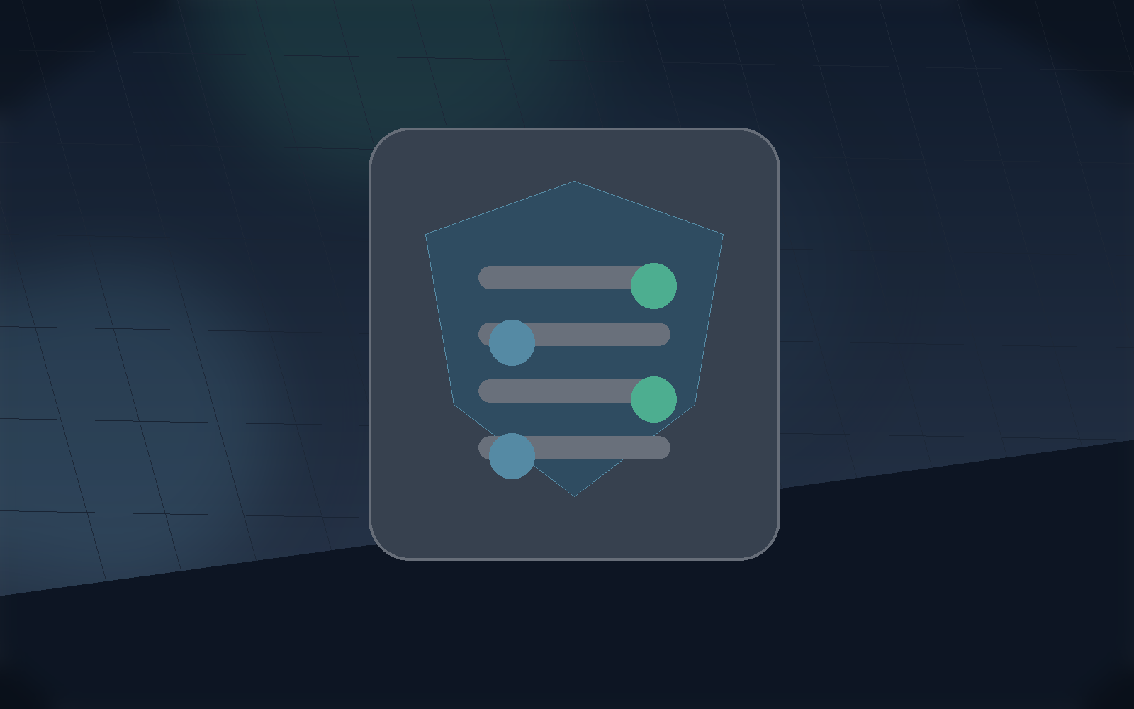 Privacy control scene with a shield and consent toggles for training data.