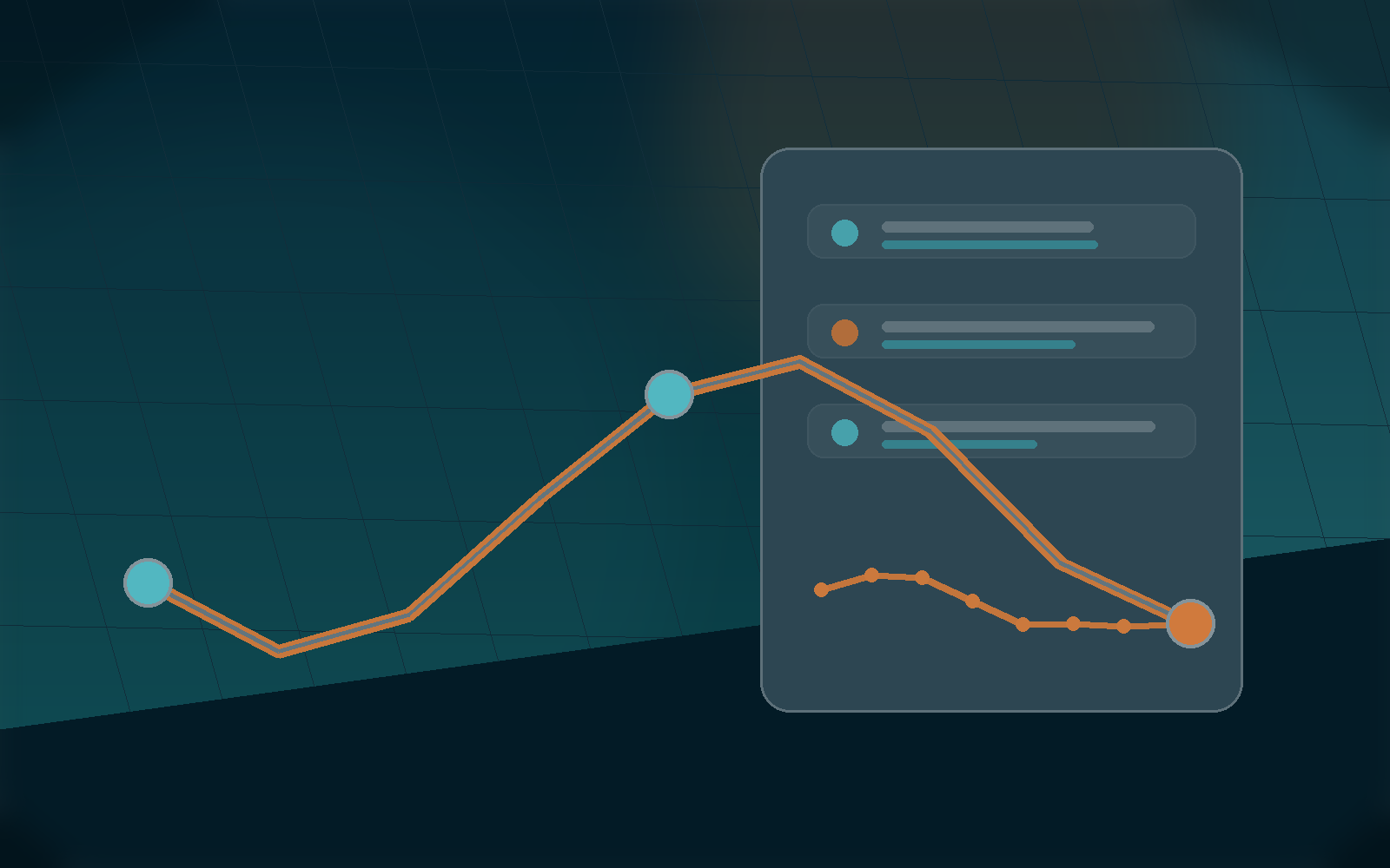 Triathlon data dashboard with route and workout trend imagery.